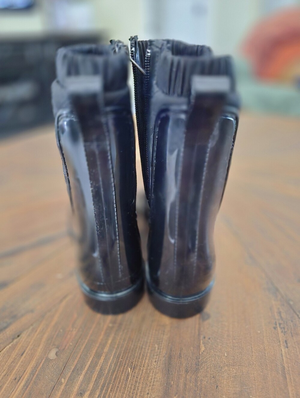 Nautica Black Quilted Gloss Rain Boots - Picture 5 of 5